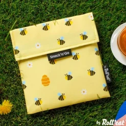 Bolsa reutilizable Bee Snack'n'Go Animals - Tela - Roll'eat