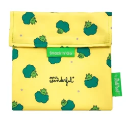 Bolsa reutilizable Brocoli Mr. Wonderful Snack'n'Go - Tela - Roll'eat