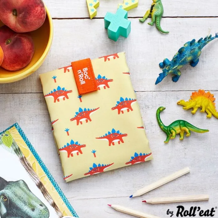 Bolsa reutilizable Dino Snack'n'Go Animals - Tela - Roll'eat