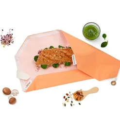 Bolsa reutilizable naranja Boc'n'Roll Bio - Algodón orgánico - Roll'eat