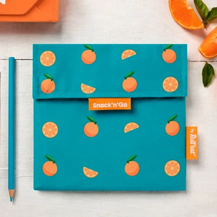 Bolsa reutilizable Orange Snack'n'Go Fruits - Tela - Roll'eat