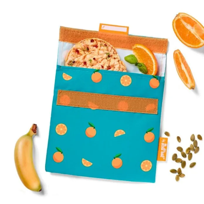 Bolsa reutilizable Orange Snack'n'Go Fruits - Tela - Roll'eat