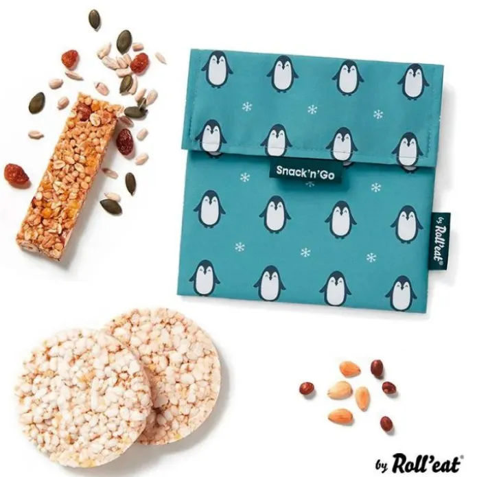 Bolsa reutilizable Penguin Snack'n'Go Animals - Tela - Roll'eat