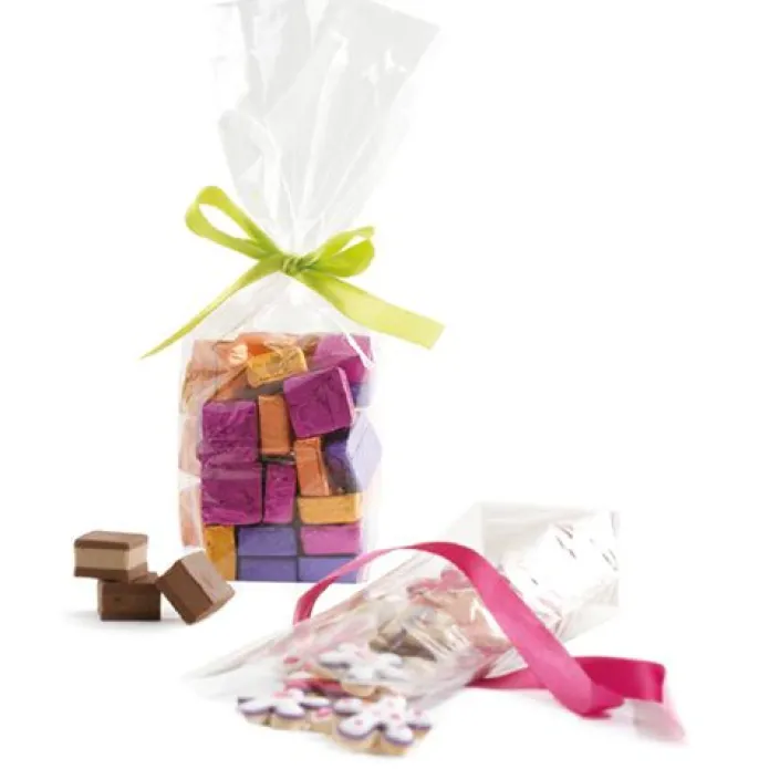 Bolsas celofán con fuelle y fondo cuadrado 24 x 8 cm (100)