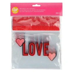 Bolsas cierre zip para dulces y caramelos corazones Love San Valentín (20) - Wilton