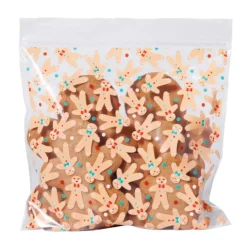 Bolsas cierre zip para dulces y caramelos muñecos jengibre Navidad (20) - PME