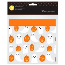 Bolsas con cierre zip fantasmas y calabazas Halloween (20) - Wilton