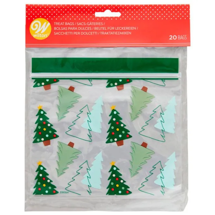Bolsas con cierre zip árboles de Navidad (20) - Wilton