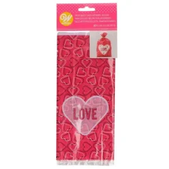 Bolsas para dulces y caramelos corazones Love San Valentín (20) - Wilton