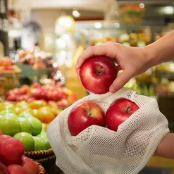 Bolsas para la compra de rejilla (3) - Algodón orgánico - Gefu