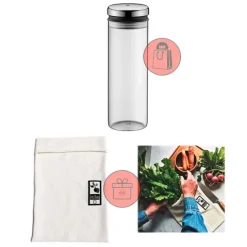 Bote de cocina con tapa 2 litros - Cristal - WMF + REGALO bolsa conservación