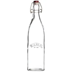 Botella de cristal cuadrada con cierre hermético 1 litro - Kilner