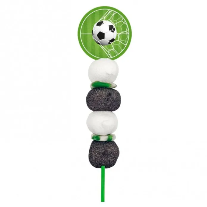 Brocheta de gominolas fútbol