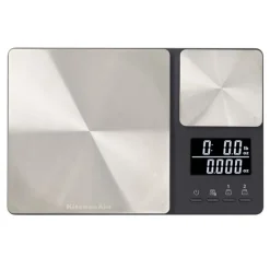 Báscula de cocina digital doble KQ909G - Acero inoxidable - KitchenAid