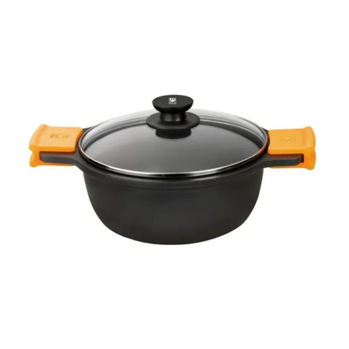 Cacerola antiadherente alta Efficient con tapa y asas 24 cm - Aluminio fundido - BRA