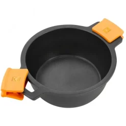 Cacerola antiadherente alta Efficient con tapa y asas 24 cm - Aluminio fundido - BRA