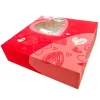Caja corazones con ventana San Valentín 30 x 30 x 8 cm