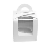Caja 1 cupcake blanca con ventana 9 x 9 x 13 cm - Pastry Colours