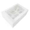 Caja 6 cupcakes blanca con ventana grande 23 x 16,5 x 9 cm - House of Marie