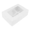 Caja 6 cupcakes blanca con ventana 24,3 x 16,5 x 7,3 cm