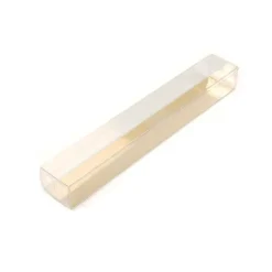 Caja de plástico transparente para turrón 25,5 x 3,6 cm