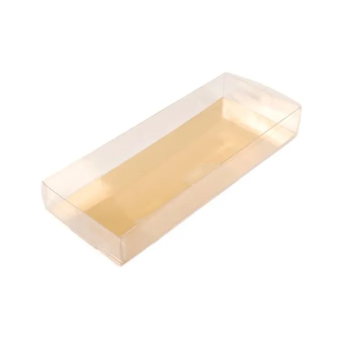 Caja de plástico transparente para turrón 20 x 8,5 cm