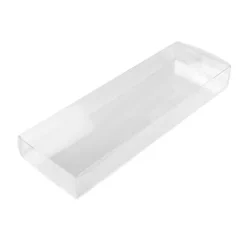 Caja de plástico transparente para turrón 26 x 8,5 cm