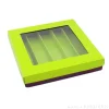 Caja para bombones verde y púrpura