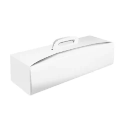 Caja para brazo de gitano y tronco de Navidad blanca 35,5 x 13 x 10 cm - Pastkolor