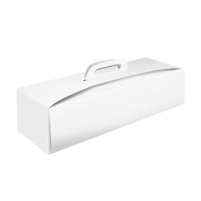 Caja para brazo de gitano y tronco de Navidad blanca 35,5 x 13 x 10 cm - Pastkolor