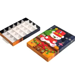 Caja para calendario de adviento osito de Navidad