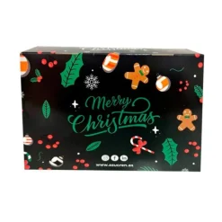 Caja para 6 cupcakes con ventana Merry Christmas Navidad 24 x 16,5 x 7 cm