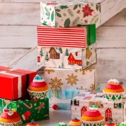 Caja para dulces o galletas Renos 23,5 x 16 x 5 - Decora