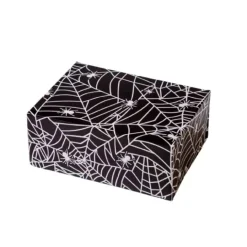 Caja para dulces o galletas telarañas Halloween 18 x 13,5 x 7,5 cm - Decora