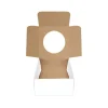 Caja para galletas reversible kraft-blanca 7,5 x 7,5 x 4 cm - Pastkolor