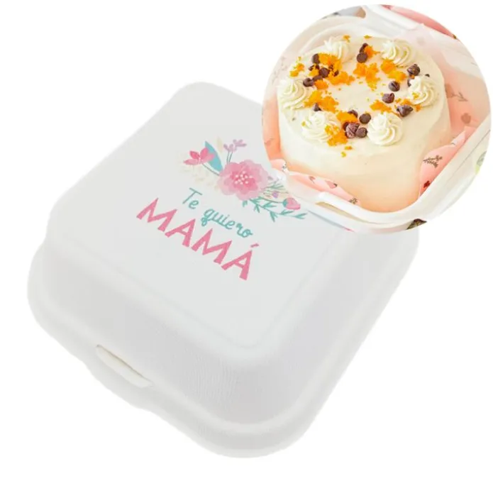 Caja para mini tarta Día de la Madre 10 x 8 cm - Bento cake