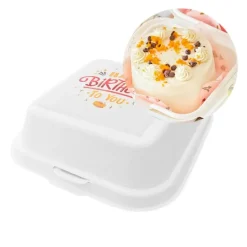 Caja para mini tarta Happy Birthday 10 x 8 cm - Bento cake
