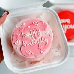 Caja para mini tarta Happy Birthday 10 x 8 cm - Bento cake