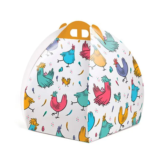 Caja para monas de Pascua gallos 25 x 35 cm