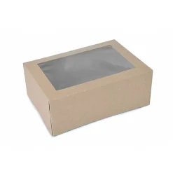 Caja para pasteles kraft con ventana ECO-LINE 23 cm - House of Marie