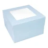 Caja para tarta azul bebé con ventana 35,5 x 35,5 x 15,2 cm
