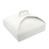 Caja para tarta blanca con asa 28 x 28 x 14 cm
