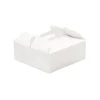 Caja para tarta blanca con asa 23 x 23 x 10 cm - Decora