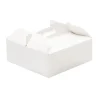 Caja para tarta blanca con asa 31 x 31 x 12 cm - Decora
