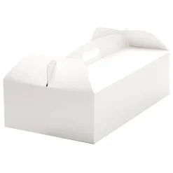 Caja para tarta blanca con asa 36 x 21 x 12 cm - Decora