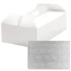 Caja para tarta blanca con asa y cake drum 36 x 21 x 12 cm - Decora