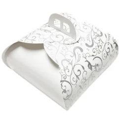 Caja para tarta blanca con asa Francel 36 x 36 x 13 cm