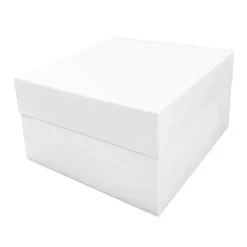 Caja para tarta blanca con tapa 33 x 33 x 15 cm - Funcakes