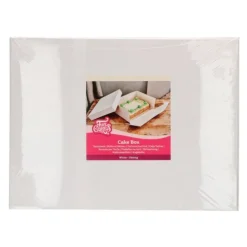 Caja para tarta blanca con tapa 50 x 40 x 15 cm - Funcakes