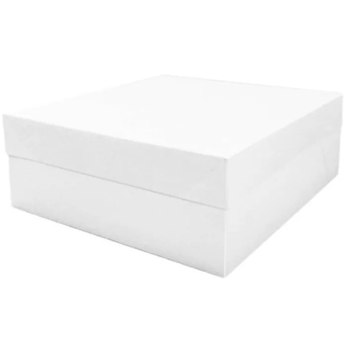Caja para tarta blanca con tapa 60 x 50 x 15 cm - Funcakes